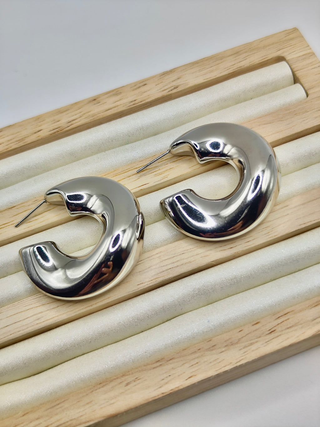 Pendientes Aros Luna – Dorado y Plateado