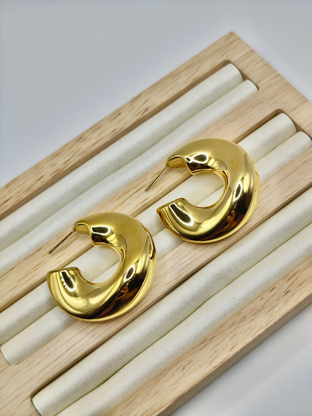 Pendientes Aros Luna – Dorado y Plateado