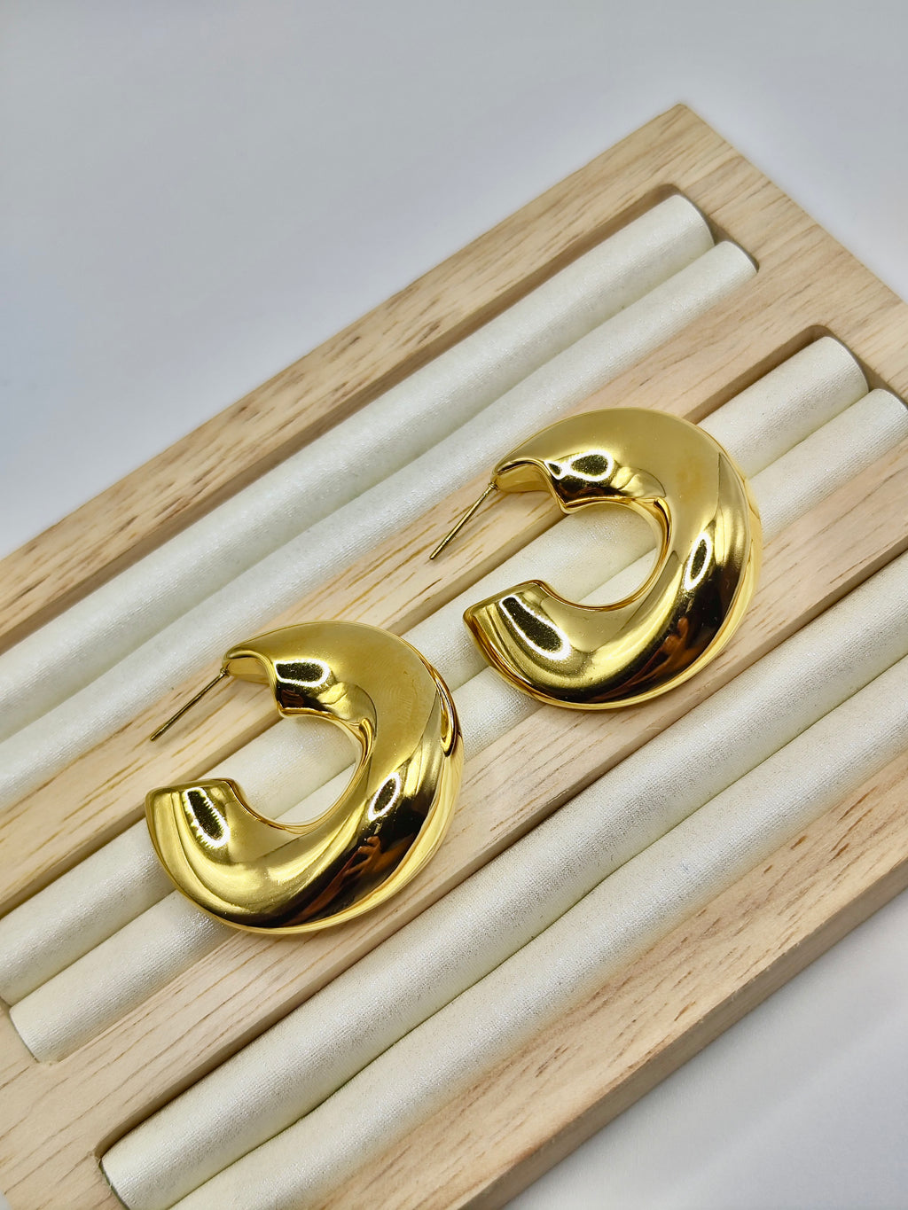 Pendientes Aros Luna – Dorado y Plateado