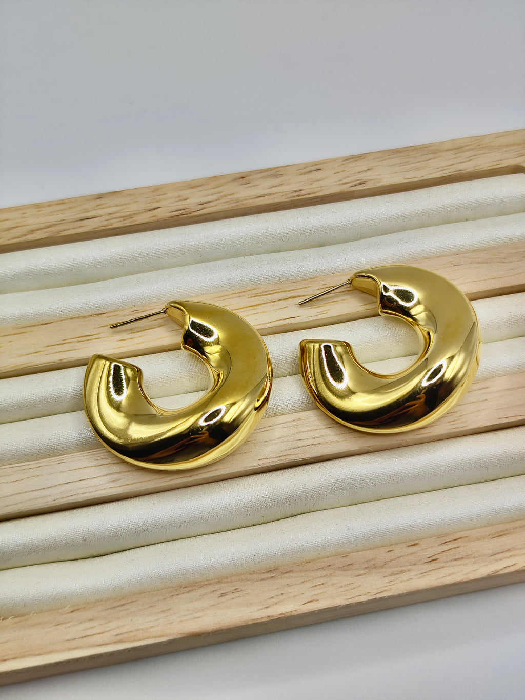 Pendientes Aros Luna – Dorado y Plateado