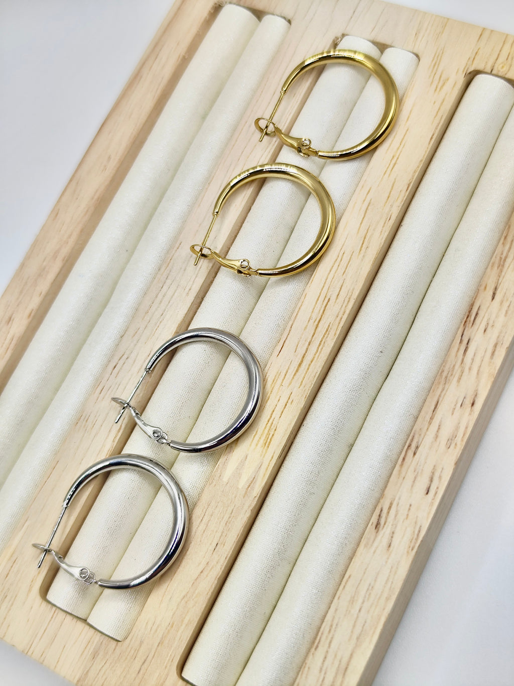 Pendientes Daily Hoops – Dorado y Plateado